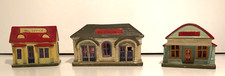 3 1930s Model Railroad Train Building Lot Station Store Office Japan Composition