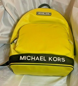 Michael Kors Large Nylon Backpack - Neon Yellow RARE ...