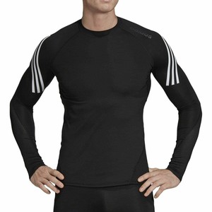 adidas AlphaSkin Sport + 3 Stripe Long Sleeve Mens Training Top - Black |  eBay