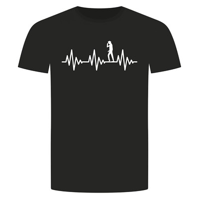 Herzschlag Moonwalk T-Shirt - EKG Tanzen Dance 80's Pop Musik Disco Club Show