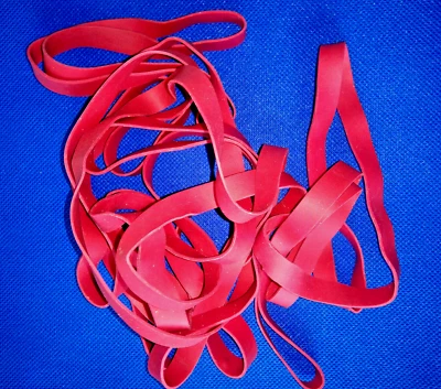 GOWI 10 Gummibänder-Haushaltgummis rot 300mm x 10mm x 1,2 mm(L/B/H)