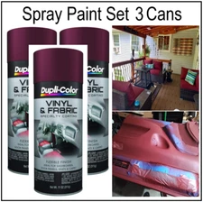 Fabric Carpet Burgundy Spray Paint Leather Pliable Vinyl Plastic Silicone 3 Cans