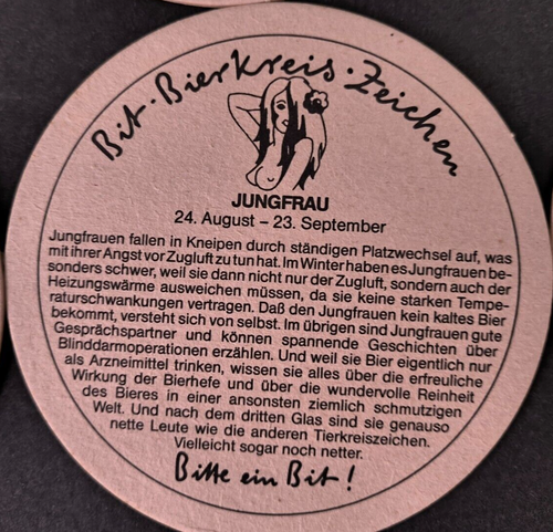 Vintage~Bieruntersetzer~Bitburger Pils Bier~Germany~Komplettsatz Sternzeichen - Bild 8 von 16