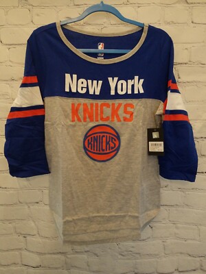 New York Nicks Womens Raglan 3/4 Long Sleeve Tee Shirt Large - Brand NEW