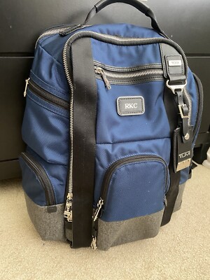 Tumi-- Alpha Bravo -laptop Backpack bag--Navy Blue /Gray, very