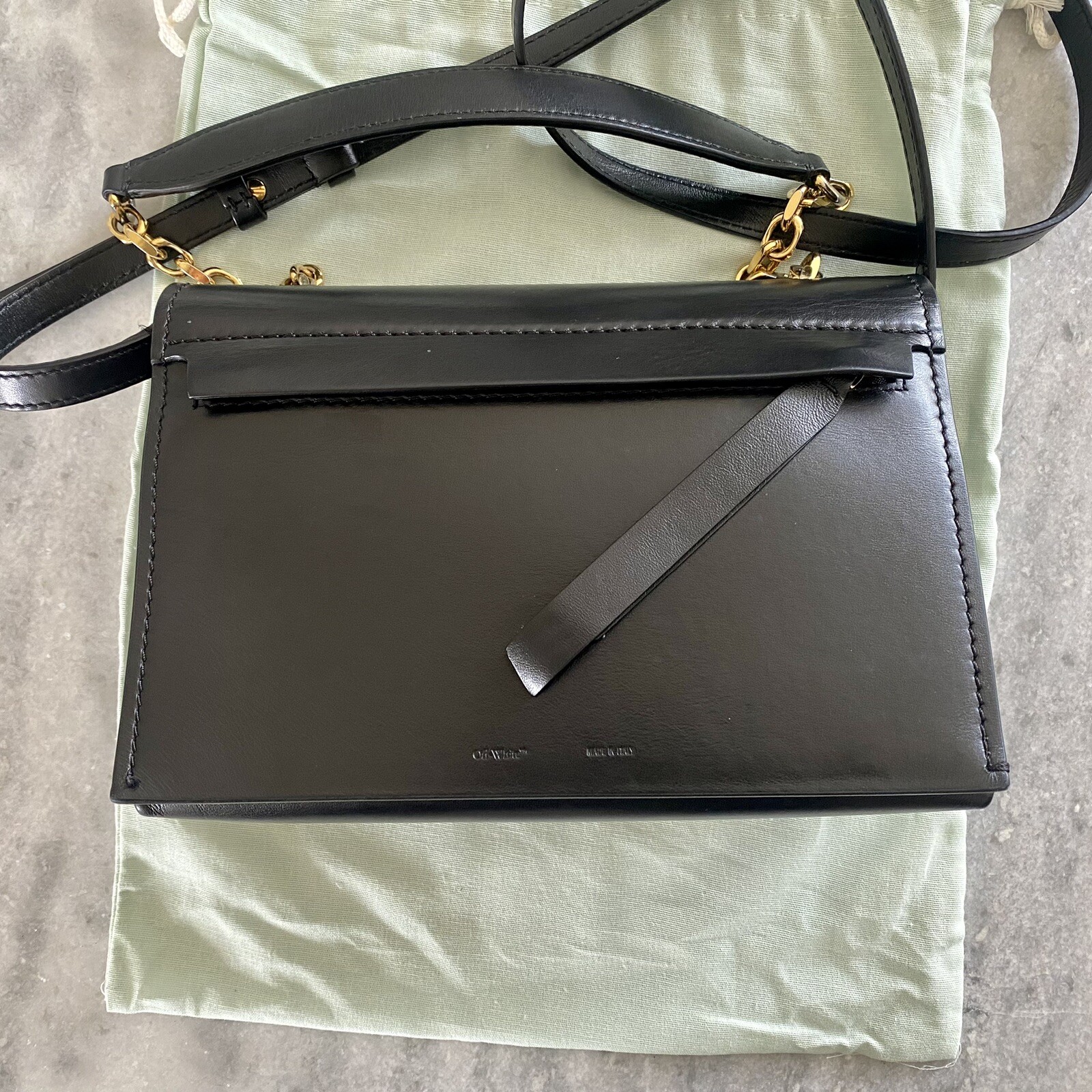 OFF-WHITE Binder Medium Soft Leather Shoulder Bag - image 5