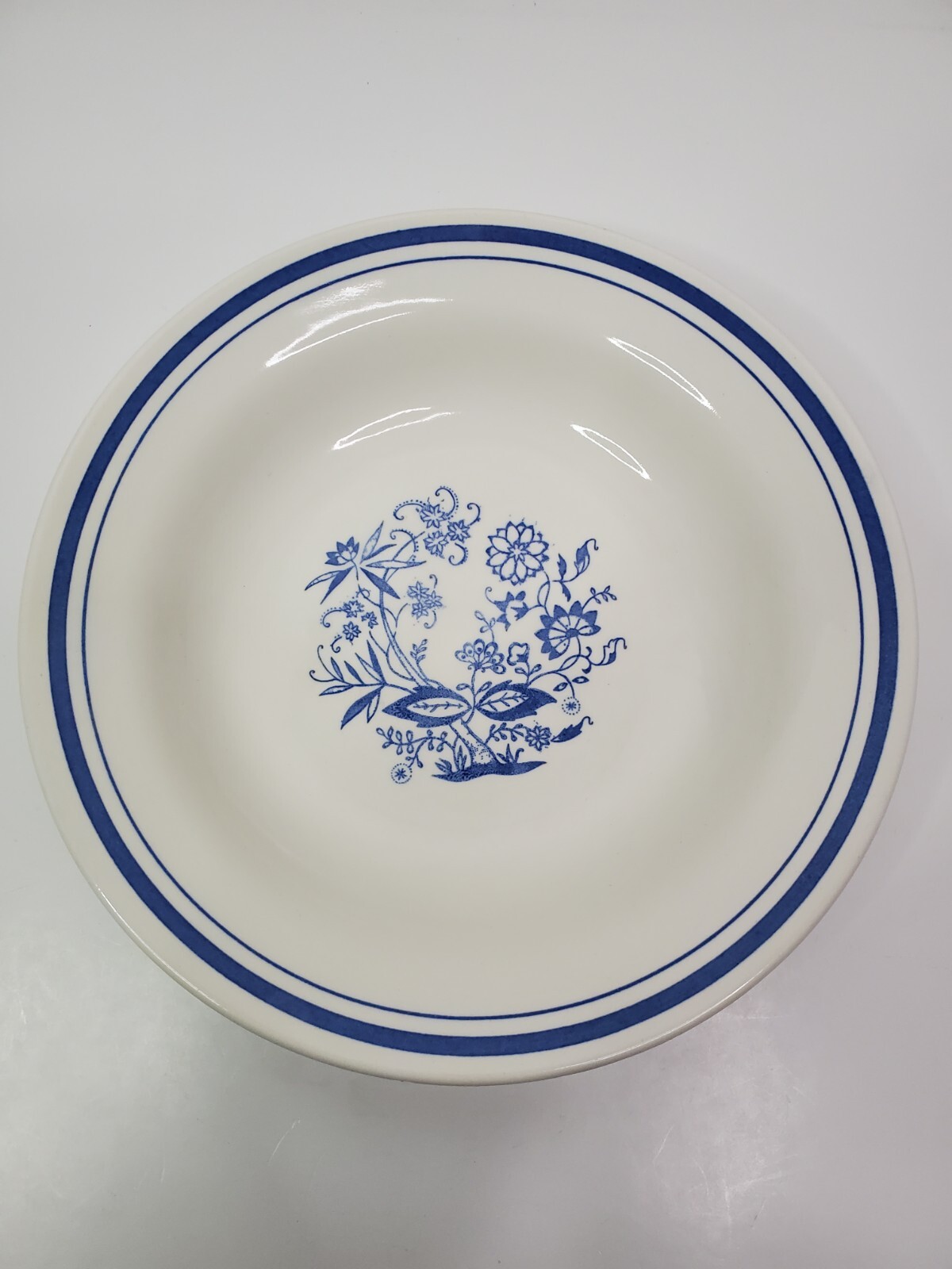 (1) Vintage Oxford Blue Onion Plate/Bowl Made in Brazil #6880-2
