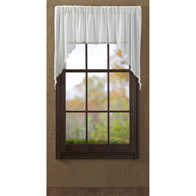 vhc tobacco cloth curtains Fringed Panel Set Natural these are a particularly good fit for decorating farmhouse kitchens VHC BRANDS Tobacco Cloth Antique