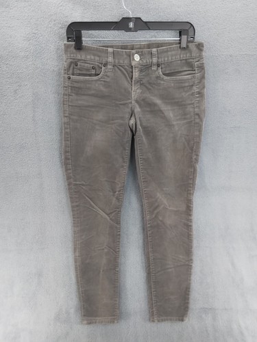 J Crew Corduroy Pants Women Sz 25 Gray 