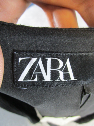 Zara Vest Womens Small Balck Yellow Open Front New - Picture 3 of 10