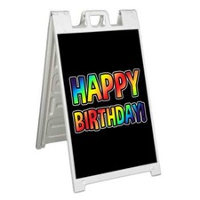 HAPPY BIRTHDAY Signicade 24x36 Aframe Sidewalk Sign Banner Decal CELEBRATE