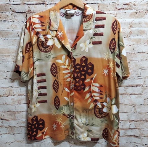VTG 80s Teddi Abstract Floral Button Down Blouse - Picture 3 of 14