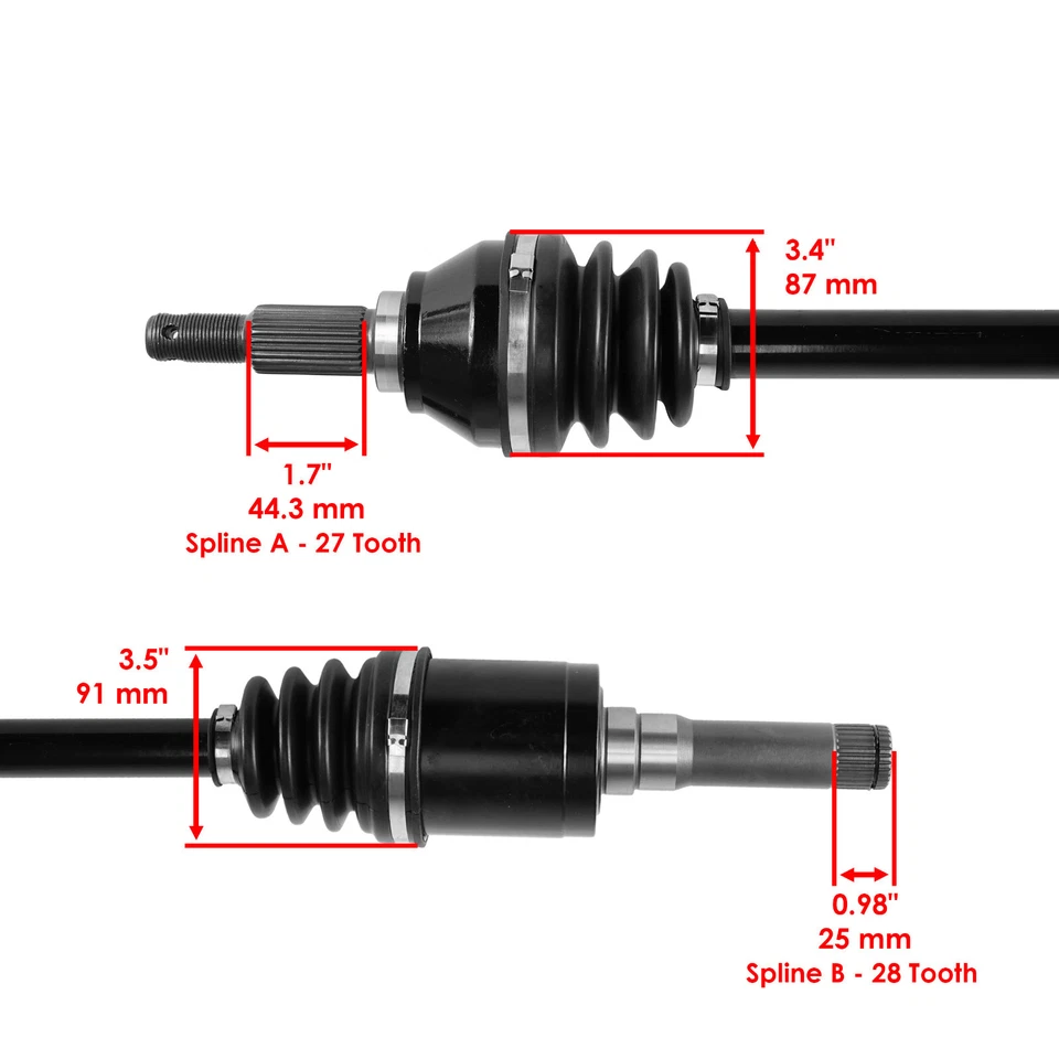 Ejes traseros izquierdo y derecho para John Deere Gator Xuv 825I 4X4 Gas Pc9958 Foto 3 de 4