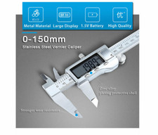 LED Digital Caliper Vernier 6" 150mm Electronic Ruler Gauge Stainless Steel