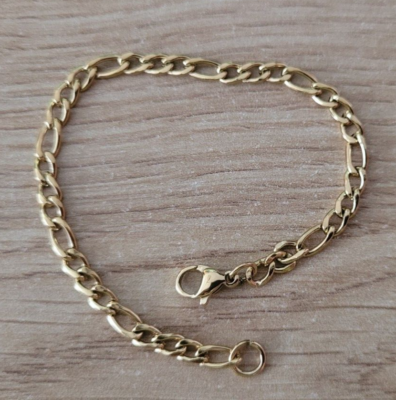 Bracelet Plaqué Or Jaune - Longueur 16,5 Cm, Référence 164, Occasion, Bijou Femme Sans Marque