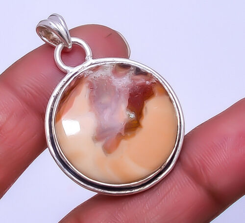 Wave Dolomite - Mexico Gemstone 925 Sterling Silver Pendant 1.56" P_9359_150_22
