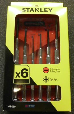 Stanley 1-66-039 Uhrmacherset 6 tlg. Phillips & Pozidriv  66-039 Schraubendreher