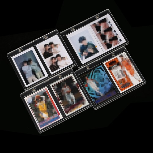 1-10X Trading Card Sleeves Hard Plastic Dual Card Diaplay Holder For Sports Card - Picture 6 of 12