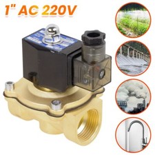 Magnetventil-Messing 1 Zoll AC 220V 10 Bar NC Stromlos Geschlossen Elektroventil