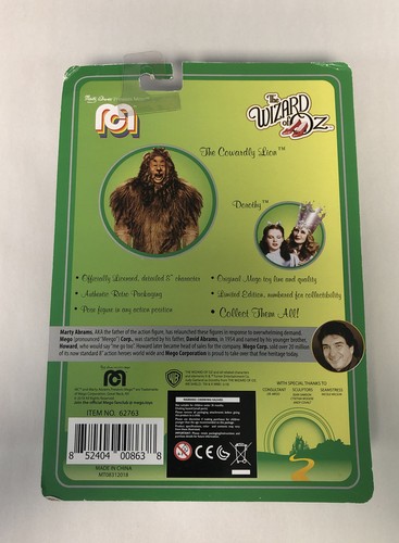 2018 MEGO WIZARD OF OZ COWARDLY LION FIGURE 2850/10,000 SMALL BEND IN CARD - Picture 3 of 5