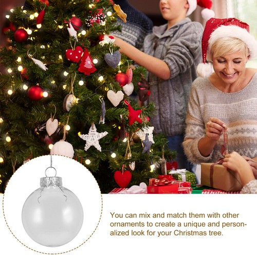 Set of 12 Christmas Balls with Lids for DIY Decorating and Home Ornamentation - Picture 4 of 12
