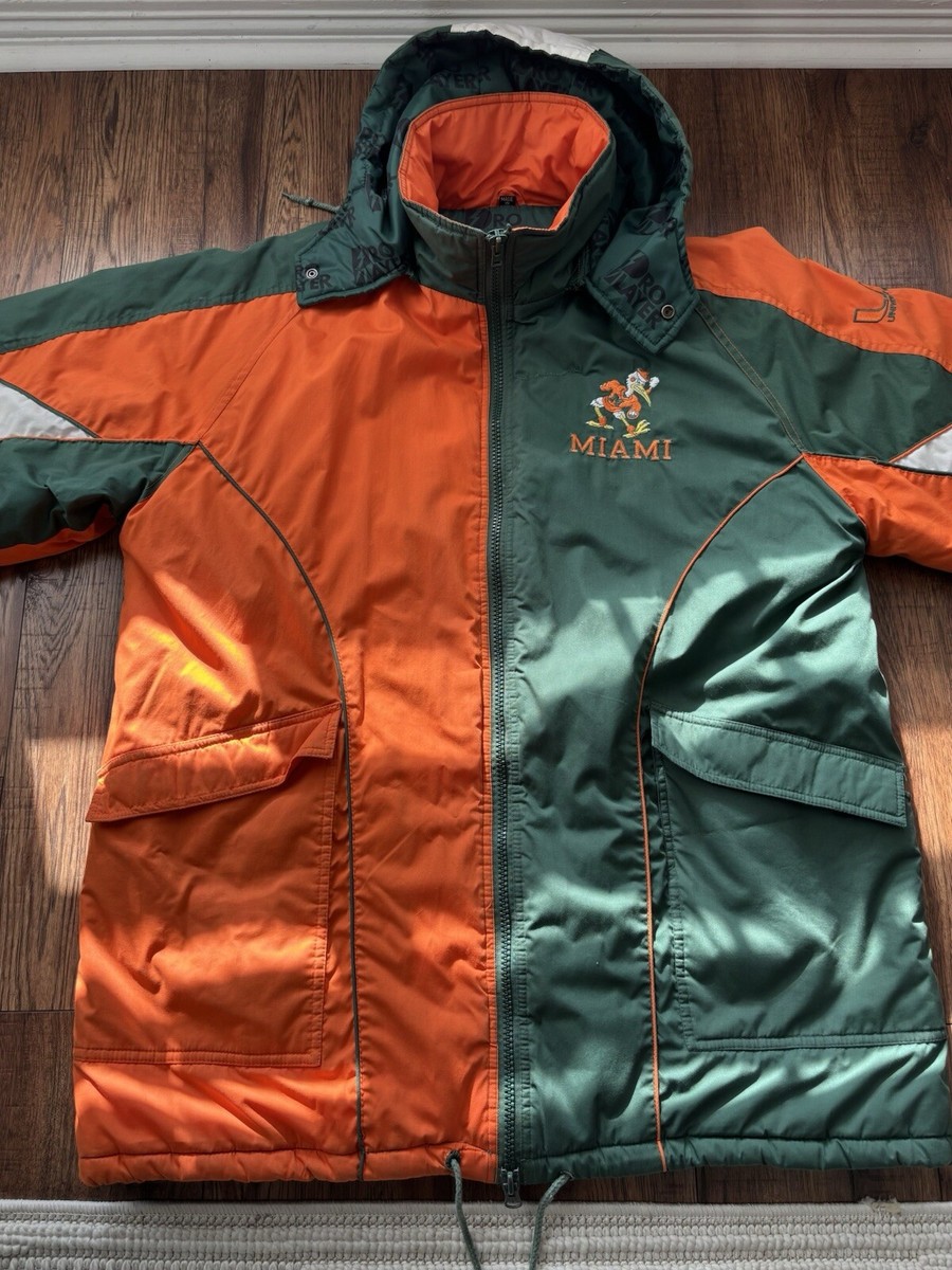 90s Pro Player マイアミハリケーンズ ナイロンジャケット 90's Vintage - Pro Player Miami Hurricanes Jacket - Size L