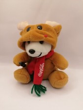 Coca Cola Teddy Bär Reh Kapuze Plüschtier Kuscheltier  ca 15cm