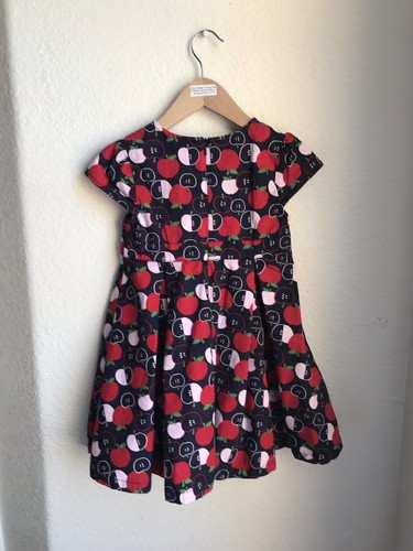 Gymboree Short Sleeve Cap Short Sleeve 100% Cotton Girls size 4T Apple Pattern - Picture 13 of 13