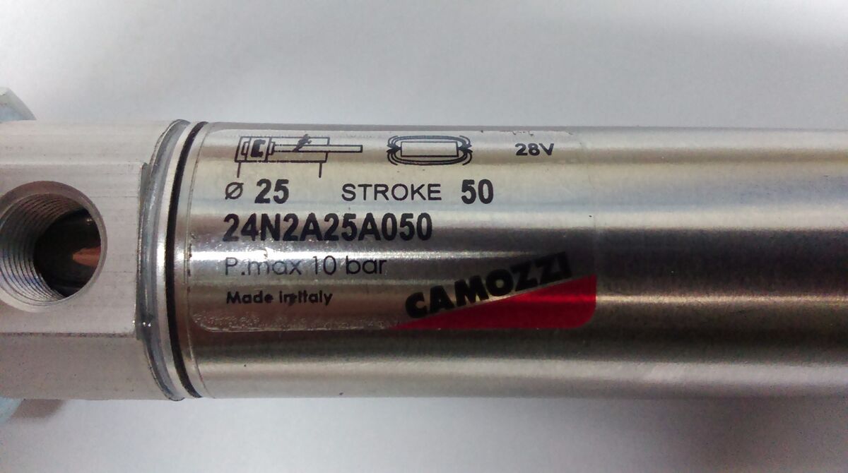Camozzi 24N2A25A050 Double Acting Cylinder 25mm Bore-50mm Camozzi 24N2A25A050 Double Acting Cylinder 25mm Bore-50mm