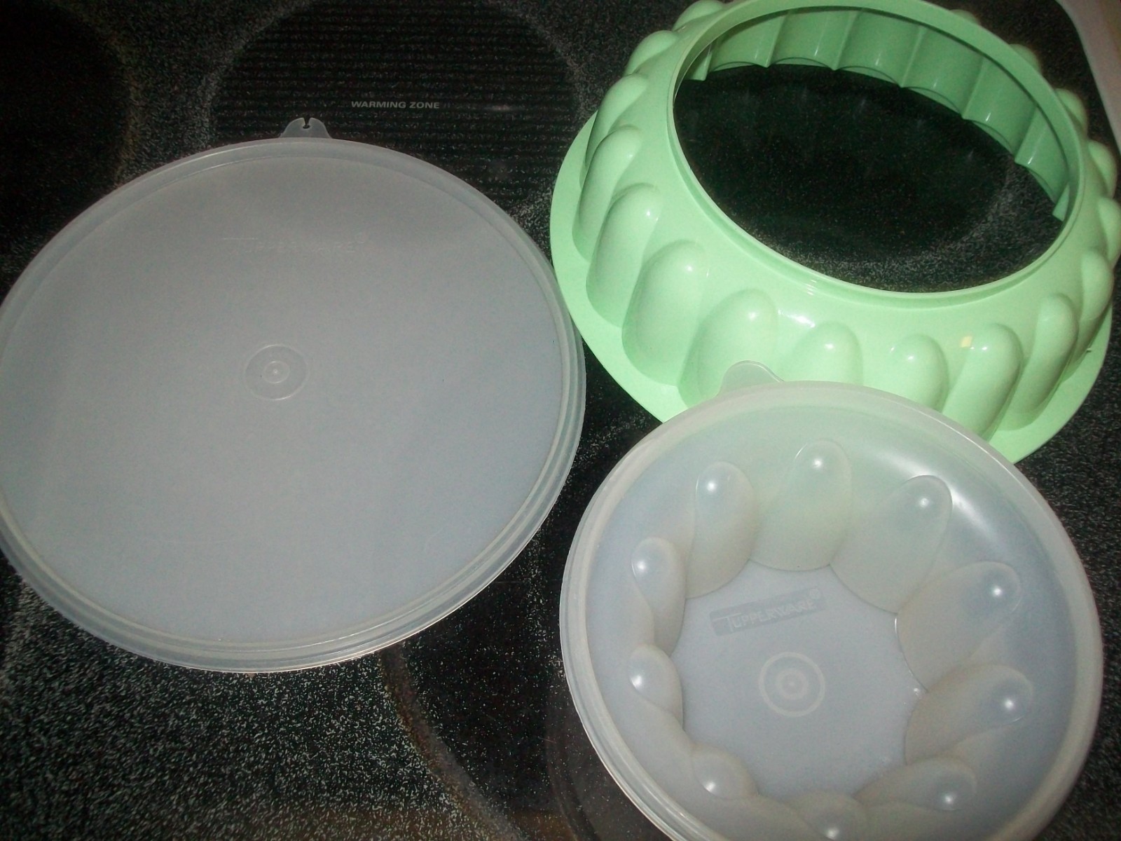 PREOWNED "TUPPERWARE' JELLO RING MOLD/ DESSERT RING MOLD 9" SEA GREEN LOOK eBay