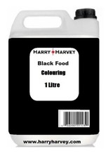 1L 1 litre black FOOD COLOURING Colour Dye liquid CATERING trade pack