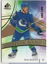 2020-21 SPGU Gold Burst Rookies Olli Juolevi #164 Canucks SN# /299