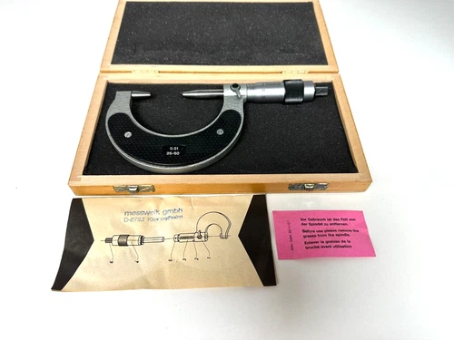 Iron Measuring Screw with Conical Surface 25-50mm Spindle 4mm RHV21027