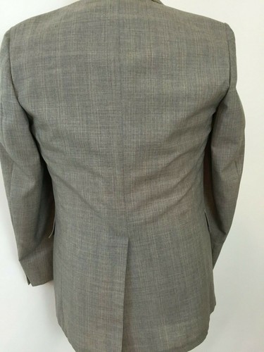 Traje Adams Row Talla 36R 2 Botones Ventilación Única Frente Plano Pantalones Nuevos sin Etiquetas - Imagen 4 de 8