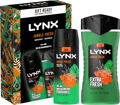 Lynx Jungle Fresh Shower Gel Deodorant Body Cleanser Set