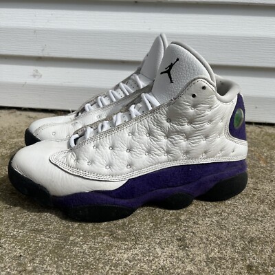 Nike Air Jordan 13 Retro Lakers shoes men size white purple