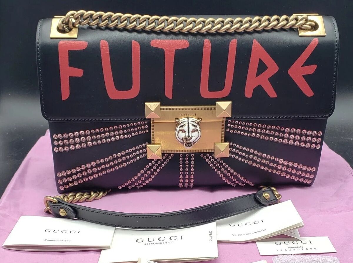 Gucci New Multicolor Linea A Future Shoulder Bag Crystals Gucci New Multicolor Linea A Future Shoulder Bag Crystals