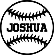 Custom Baseball Softball Personalized Player Name Gift Car Window Laptop Vinyl
