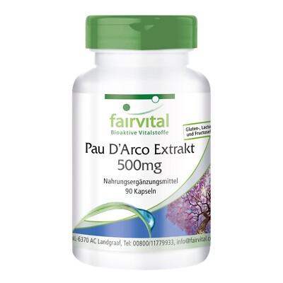 Pau d Arco Lapacho 4:1 Extrakt 500 mg (entspricht 2000mg) 90 Kapseln | fairvital