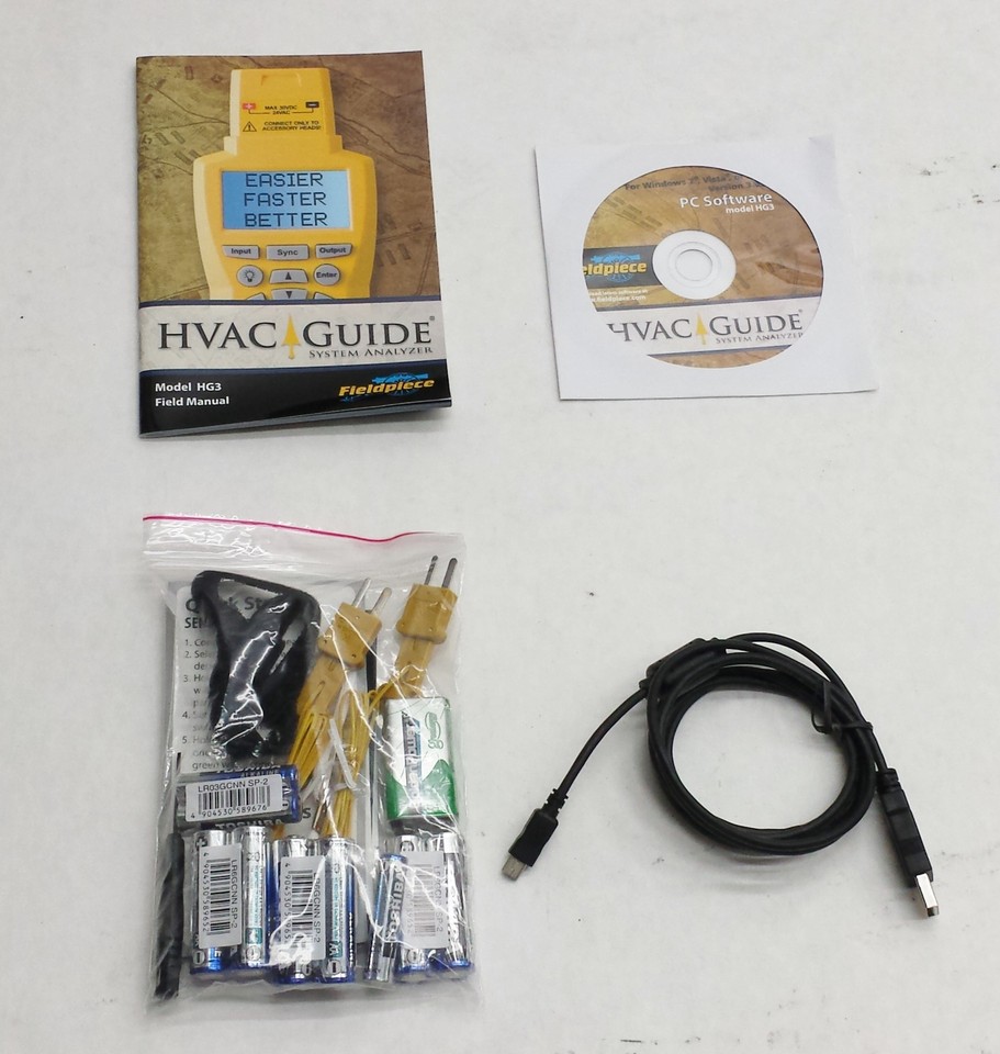 NEW IN BOX FIELDPIECE HG3 WIRELESS HVAC GUIDE SYSTEM ANALYZER w/ET2W