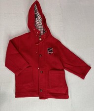 Chicco Vtg Clan Carnaby Red Wool Jacket Plaid Lining 5t Made In Italy     B4