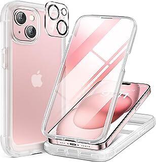 Miracase Glass Series Designed for iPhone 15 Plus Case 6.7'|Full-Body Military D