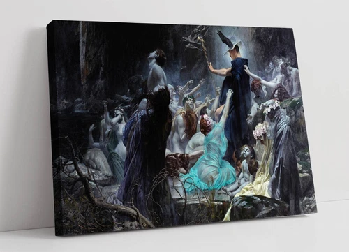 ADOLF HIREMY-HIRSCHL, THE SOULS AT THE ACHERON -CANVAS WALL ART ARTWORK PRINT