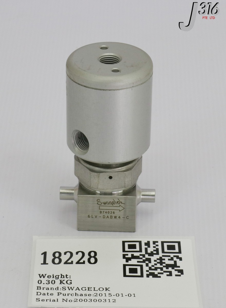 テーブル 18228 SWAGELOK 316L VAR HIGH PURITY BELLOWS SEALED 6LV-DABW4-C | eBay