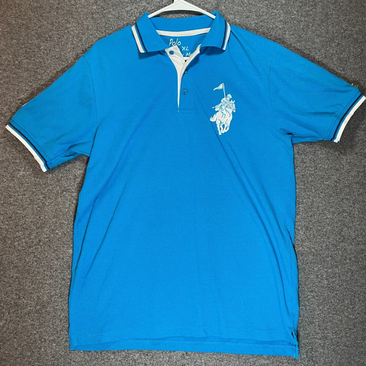 トップス F.C.R.B. BIG LOGO POLO POLO FRANKY MAX Polo Shirt Adult Extra Large Blue