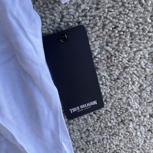 NUEVO CON ETIQUETAS Camiseta True Religion Arco Iris Herradura Logotipo Caja Para Hombres Talla XL Orgullo Blanca - Imagen 5 de 9