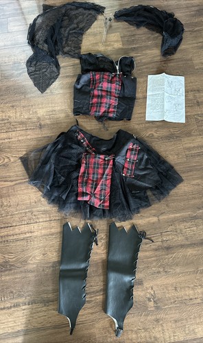 Punk Fairy Goth Adult Costume Size Small/ Medium Includes Boot Covers - Picture 2 of 13