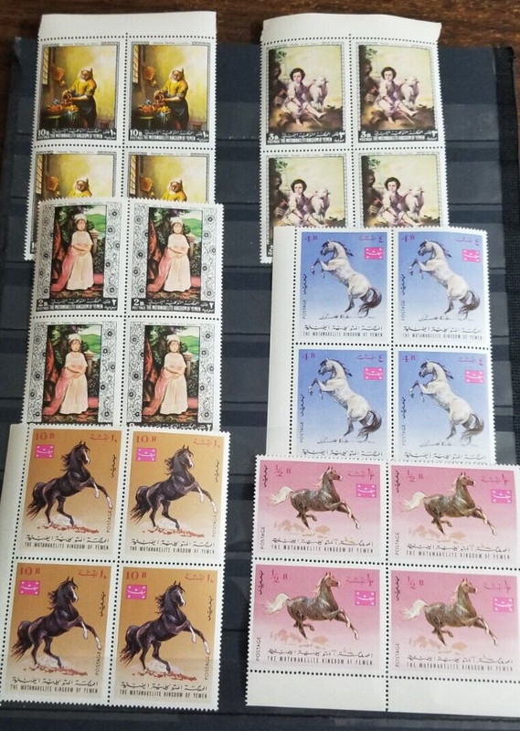 Yemen- 5 more mixed groups of singles & blocks (MNH)