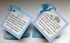 BABY SHOWER SCENTED CANDLE FAVOURS 10 PACK - BOY BLUE GIFT BOX THANK YOU