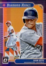 Juan Soto 2021 Donruss Optic Orange Parallel Diamond Kings Card #20 44/125